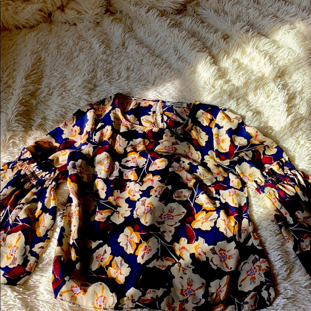 Patterned floral blouse